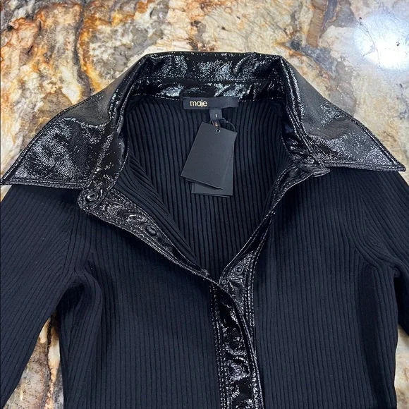 Maje Mosana Ribbed Top size 1 - Picture 5 of 10